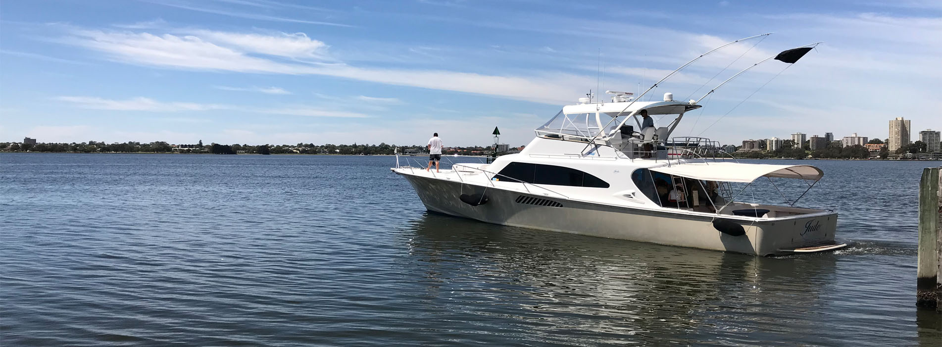 JUDE Boat charters perth luxury City