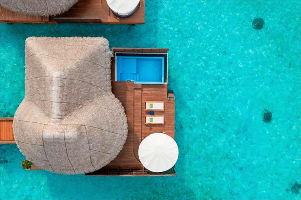 W-MALDIVES-aerial-above-villa-pool