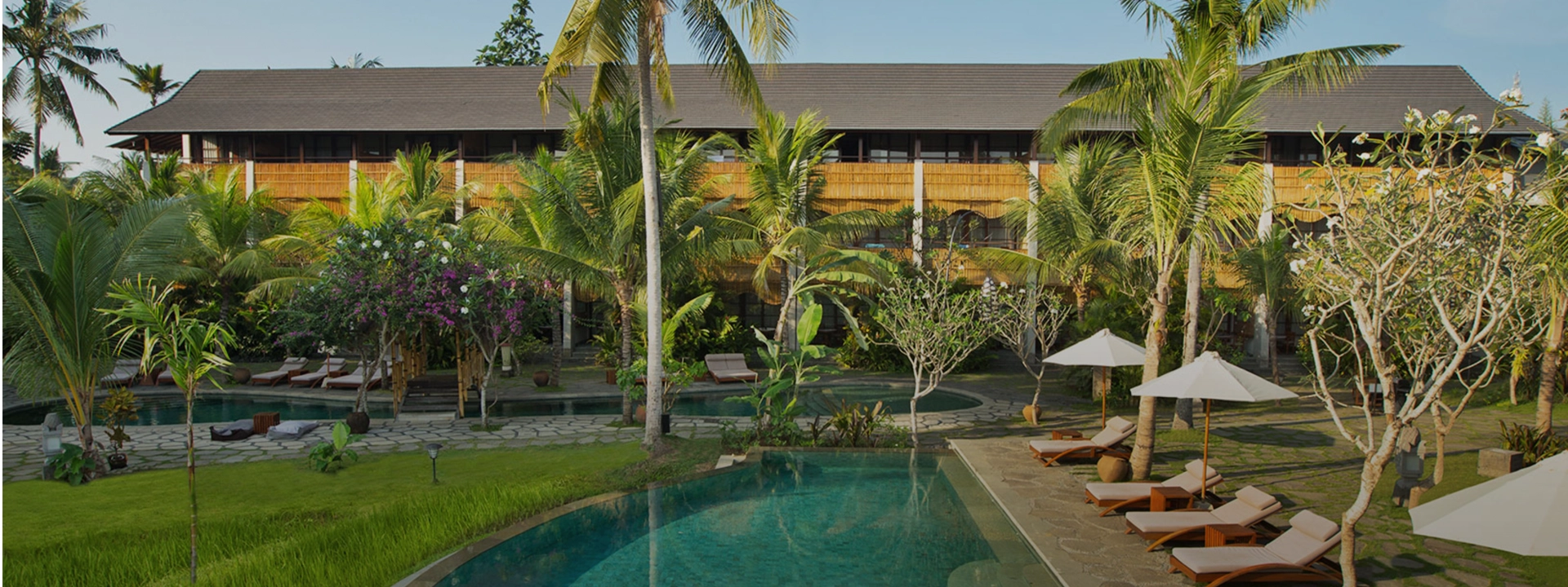 ALAYA RESORT UBUD BALI front view rice paddies