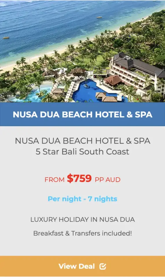 NUSA DUA BEACH HOTEL SPA 7 night package