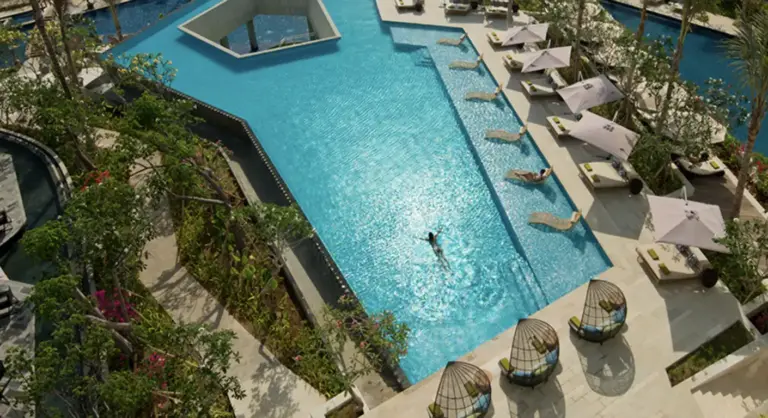 RIMBA by AYANA aerial view swimming pool