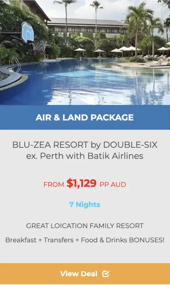 AIR LAND PACKAGE BLU ZEA RESORT by Double Six Bali deal