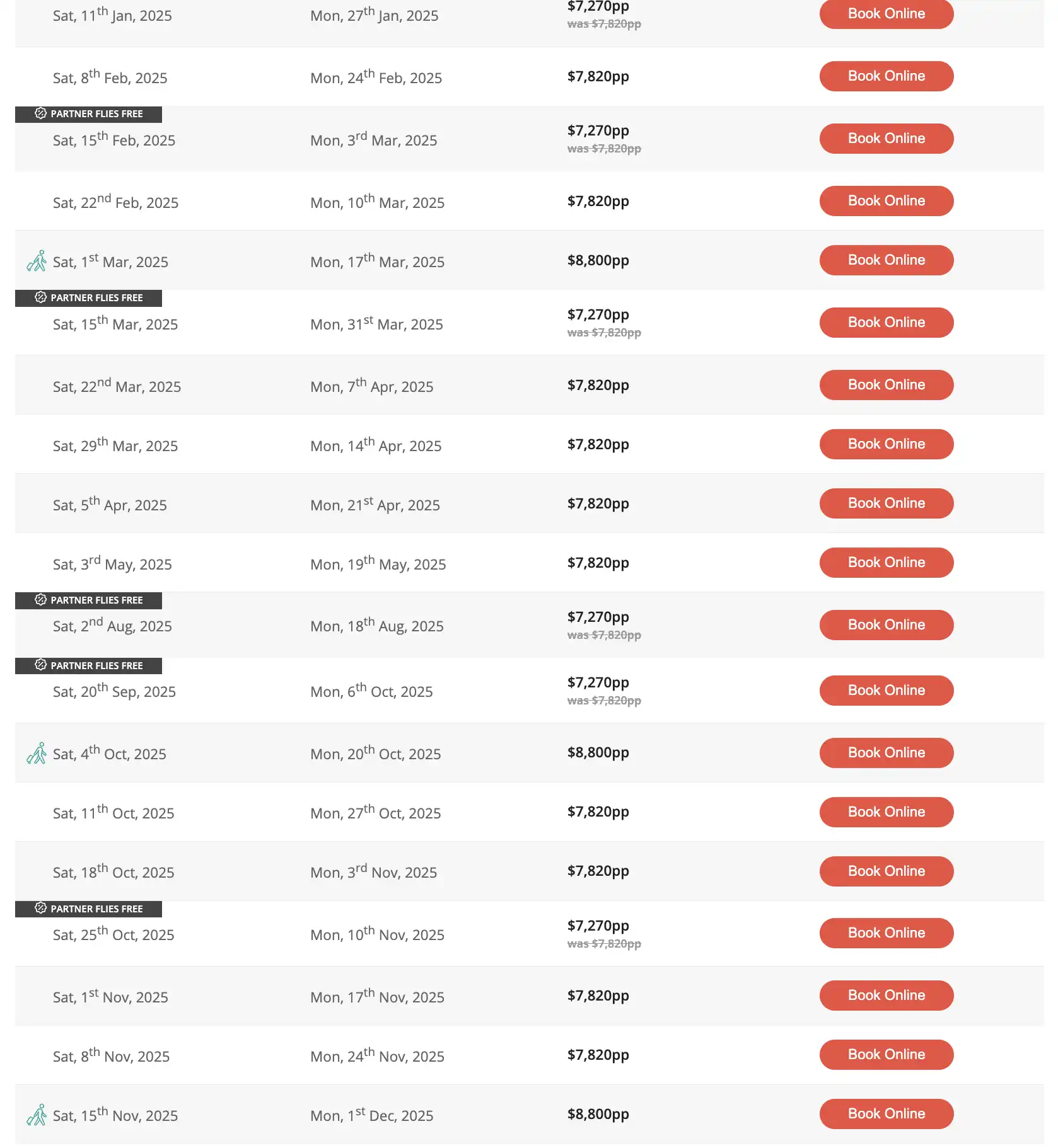 ANGKOR to the BAY prices dates 2025