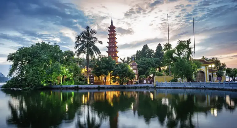 HANOI Pagoda evening light