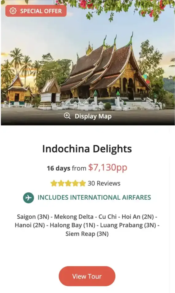 INDOCHINA DELIGHTS package deal