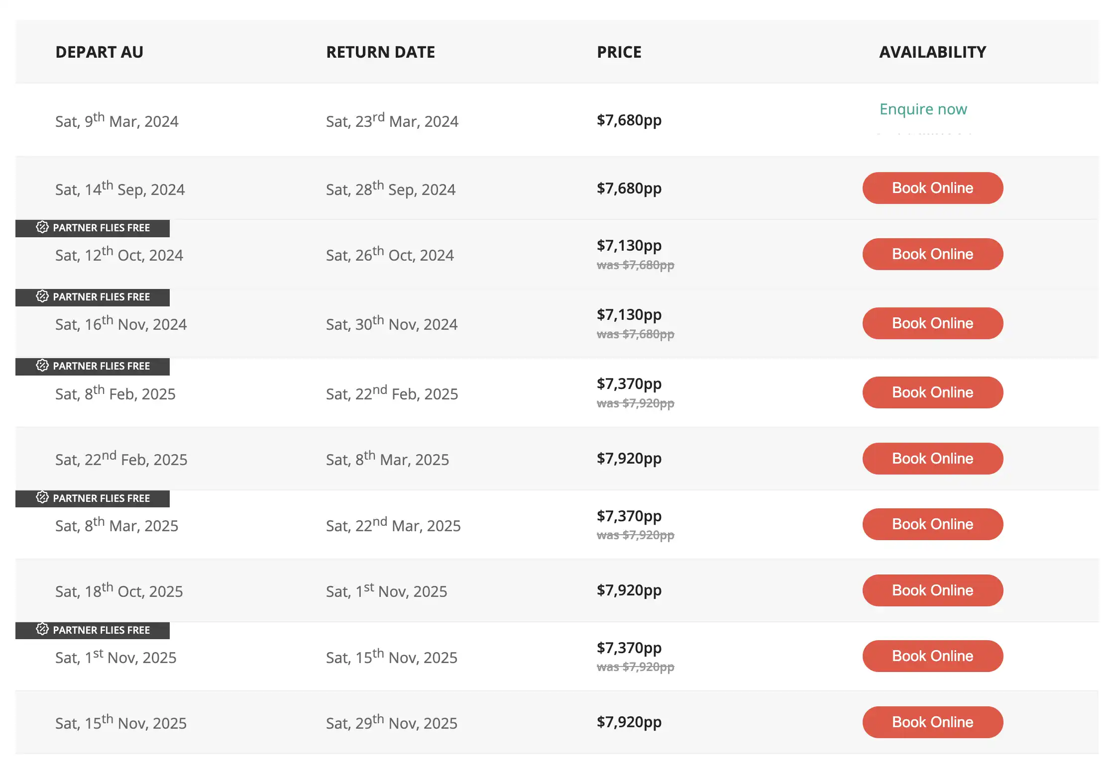 INDOCHINA DELIGHTS package prices dates 2024 2025