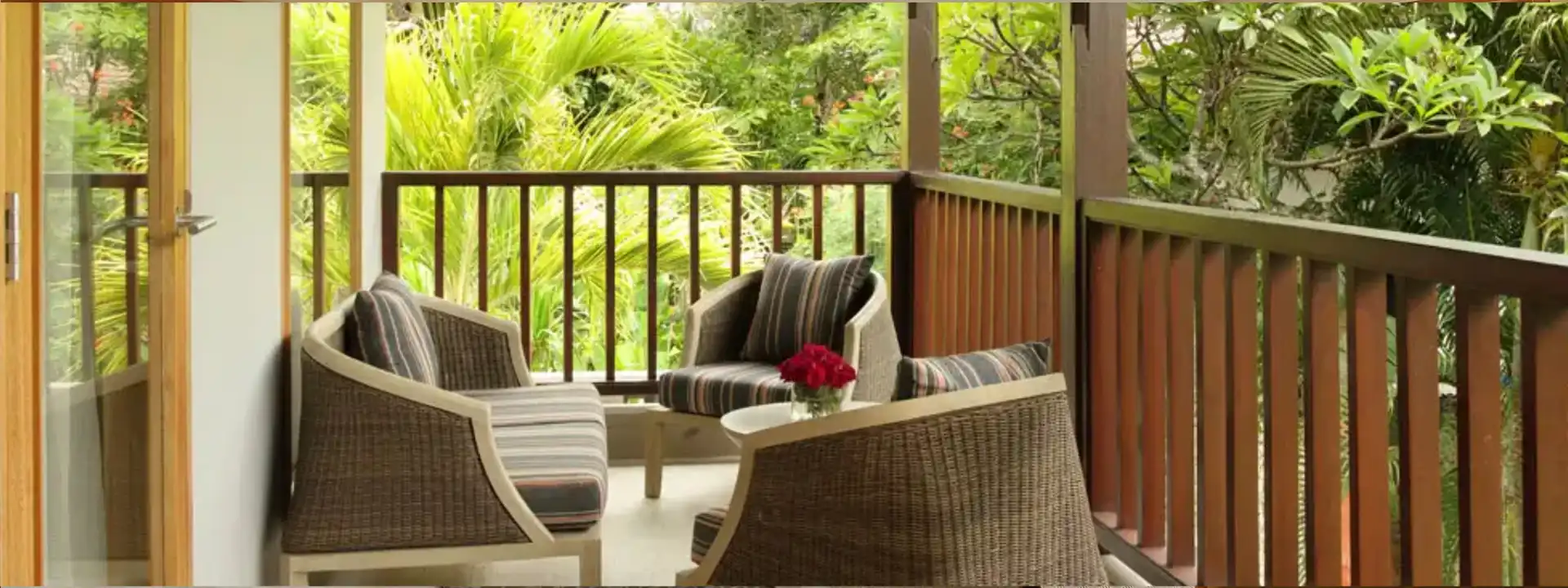 DELUXE SUITE balcony chairs Padma Resort Legian