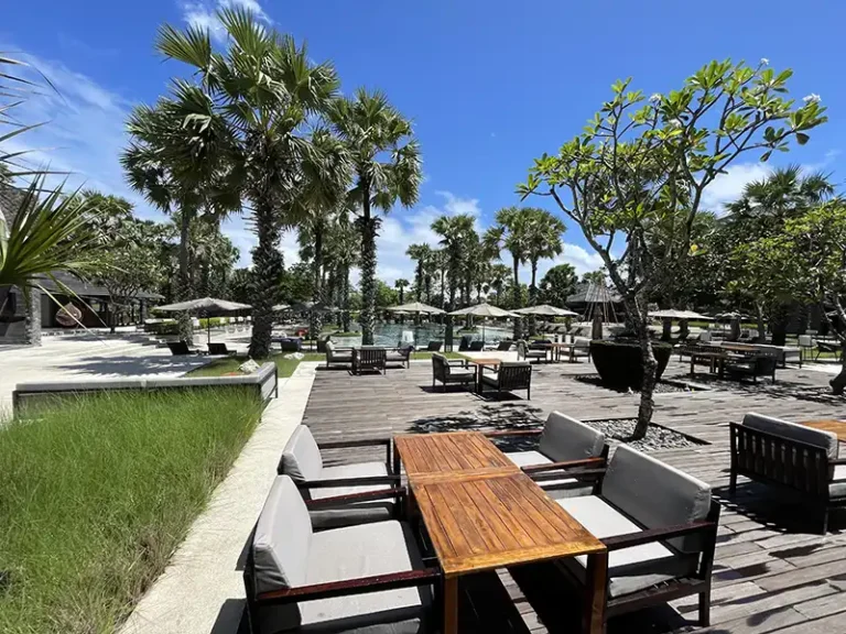 RADISSON BLUE ULUWATU main pool tables and trees