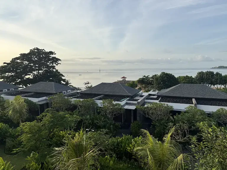 View from Sumitra Sanur to ocean from balcony